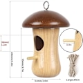 Miniatyrbild 3 av 5: Hummingbird House Mushroom Trä Hummingbird Hus För Utomhus För Häckning Trädgårdspresenter Hem Gar