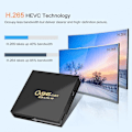 Miniatyrbillede 1 af 4: Q96 Max Smart Set Top Box Amlogic S905l Quad Core Mediaafspiller Hjemmebiograf 24g Wifi Media