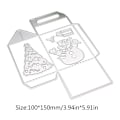 Miniatyrbilde 4 av 5: Jule Snømann Eske Metall Stanse Stencil DIY Scrapbooking Album Papirkort Mal Form Embossing Dekor