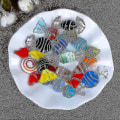 Miniatyrbillede 1 af 3: Retro Glas Candy Bryllup Fest Candy Juledekoration Gave -10stk