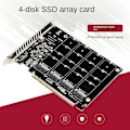 Miniatyrbillede 5 af 5: Ph44 Nvme 4-disk Array Card Pci-e Raid Card Signal Splitting Expansion Card Nvme Raid Pcie 4.0 3.0