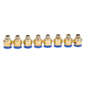 Miniatyrbillede 2 af 5: 10 stk. 8mm PC8-1 Han-gevind lige hurtigkobling luftledning pneumatiske tryk i fittings