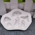 Miniatyrbillede 4 af 5: Tre svampeformede kageforme fondantkage fødevarekvalitet silikone bageform