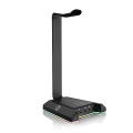 Pikkukuva 1 / 5: Pelikuulokemikrofoni-teline 7.1 Surround/2 USB ja 3.5 mm portilla RGB-kuulokemikrofoni-teline pelaajille