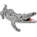 Miniatyrbillede 1 af 5: Realistisk oppustelig alligatorlegetøj, perfekt til sumpfestdekorationer, krokodillepranks til voksne børn, til pool, dam, have og terrasse