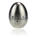 Miniatyrbilde 3 av 4: Kjøkkentimer i rustfritt stål, eggformet, 60 minutters alarm