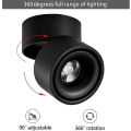 Miniatyrbillede 3 af 5: 10w LED-loftspot, justerbar lampehusvinkel, 10x10x10cm (sort-6000k)