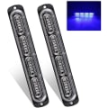 Miniatyrbilde 1 av 5: Nødvarselstrobelys, Universal 2-pakning 24 Led 72w Blinkende Overflatemontert Gult Advarsel Konstruksjonsfare Advarsel Blinklys Lysstang For Bil