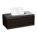 Miniatyrbild 2 av 5: (Svart) PU Läder Ansiktsservettboxhållare Standard Storlek Servettboxskydd