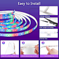 Miniatyrbild 4 av 4: 15m Bluetooth LED-strip 5050 RGB Sovrum Flerfärgad Flexibel Ljusremsa, Styrs Via Smartphone-App