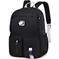 Miniatyrbild 1 av 5: Skolväska Ryggsäck för Flickor Pojkar Stor Kapacitet Grundskola Mellanstadium Högstadie Ryggsäck Barn Casual Daypack för Tonårsflickor Pojkar (Blå) Black