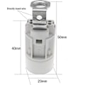 Miniatyrbild 3 av 3: E14 Flamljuskronesockel, Termoplast, Grå, Ses 52mm Hög, 1/8 Ips Gänga 6-pack