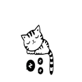Miniatyrbild 2 av 4: Väggdekor för Strömbrytare - Sovande Katt Design - Populär Produkt