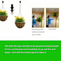 Miniatyrbild 4 av 5: 4-pack Växtrulle Infällbar Växtkrok Rulle Justerbar Växthängare Hängande Blomkorg för