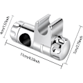 Miniatyrbild 4 av 5: Handduschhållare, Duschmunstyckeshållare, Justerbar Duschhållare, Duschhållare Duschmunstyckeshållare Slider För Duschstång Väggstång, 360° Roterbar, Abs