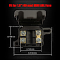 Miniatyrbild 2 av 3: Mini ANL Säkringshållare, 2-vägs Inline MANL Säkringsbox för Bilstereo Förstärkare Inverter MANL Säkring och Mer