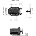 Miniatyrbild 4 av 5: Trycklås, Push To Open-lås med automatisk popup-funktion, skåplås, trycklås för skåp, låda, 6-pack svart