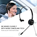 Miniatyrbild 2 av 5: M97 Trafik Bluetooth Headset med Laddstation BT5.0 CVC6.0 Brusreducering Business Kundservice Headset