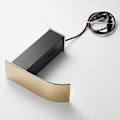 Miniatyrbild 5 av 5: Smart Automatisk Rörelsesensor svart Guld badrum Vattenkran Elektrisk Infraröd handfat blandare