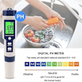 Miniatyrbild 3 av 5: Pool Salt Tester, Digital Salinitetsmätare, Hög Noggrannhet 5 I 1 Salinitetstestare för Saltvatten, IP67 Vattentätt Testkit