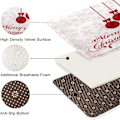 Miniatyrbild 5 av 5: Julbadrumsmattor för badrum, badrumsmattor halkfria, Happy Sno Red Snowflakes and Balls 18"x30"