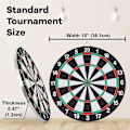 Miniatyrbild 3 av 5: Darttavla Set, dubbelsidig 15 tums darttavla med 6 mässings-plast dartpilar, man cave-grejer för vuxna, barer, arkadhallar, biljardrum, familjefritid