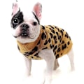 Miniatyrbild 1 av 5: FAMKIT Hundtröja Vinterstickad Leopardmönstrad Valp Varma Kläder Yellow XL(Fit for 17.6-22lb)