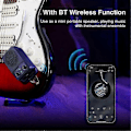 Miniatyrbild 3 av 5: Mini Elektrisk Gitarrförstärkare 5W Portabel Gitarrförstärkare Bluetooth Inbyggd 4 Effekter Uppladdningsbar Liten Gitarrförstärkare för Övning
