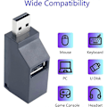 Miniatyrbild 3 av 3: 1x USB 2.0 Hub För PC USB Splitter Adapter Kompatibel Med Windows, Mac, Linux
