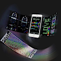 Miniatyrbild 2 av 5: Bluetooth Programmerbar RGB Flexibel LED-modul 16*32 Pixel Display Matrix Skylt Android Ios Applikationskontroll LED-mask Skärm (RGB Flerfärgad)