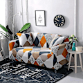 Miniatyrbild 3 av 5: Tryckt Stretch Sofföverdrag, Modernt Halkfritt 1-4 Sits Elastiskt Sofföverdrag (3 Sits Sofföverdrag: 181-230 Cm, Flerfärgad Fyrkant)