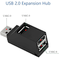 Miniatyrbild 2 av 3: 1x USB 2.0 Hub För PC USB Splitter Adapter Kompatibel Med Windows, Mac, Linux