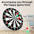 Miniatyrbild 5 av 5: Darttavla Set, dubbelsidig 15 tums darttavla med 6 mässings-plast dartpilar, man cave-grejer för vuxna, barer, arkadhallar, biljardrum, familjefritid