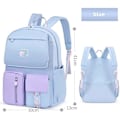 Miniatyrbild 2 av 5: Skolväska Ryggsäck för Flickor Pojkar Stor Kapacitet Grundskola Mellanstadium Högstadie Ryggsäck Barn Casual Daypack för Tonårsflickor Pojkar (Blå) Blue