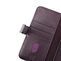 Miniatyrbild 4 av 6: iPhone 15 Plånboksfodral Läder Rvelon - Lila