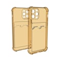 Miniatyrbild 1 av 2: iPhone 12 Pro Max TPU Shockproof Protective Wallet Case Yellow