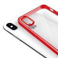 Miniatyrbild 3 av 8: iPhone XS Max Transparent Shockproof With TPU Edge Case Red