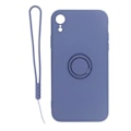 Miniatyrbild 1 av 4: iPhone XR Soft Liquid Silicone Case With Magnetic Ring Holder St