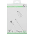 Miniatyrbild 2 av 2: DELTACO Billader med lightning-kabel, 1A, MFi, 12-24V, 1m, hvid