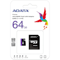 Miniatyrbild 3 av 4: ADATA Premier 64GB microSDHC/SDXC UHS-I U1 Class 10 Memory Card with Adapter