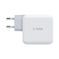 Miniatyrbild 2 av 3: SiGN 100W 2xUSB-C & USB-A GaN väggladdare för bärbar dator och smartphone