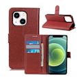 Miniatyrbild 5 av 5: iPhone 13 Mini Flip Stand Läder Plånboksfodral Brun