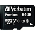 Miniatyrbild 7 av 7: Verbatim 64GB Premium MicroSDXC Memory Card with Adapter, UHS-I V10 U1 Class 10