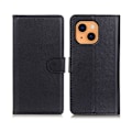 Miniatyrbild 1 av 5: iPhone 13 Mini Flip Stand Läder Plånboksfodral Svart