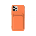 Miniatyrbild 2 av 5: iPhone 13 Pro Silikonskal med Korthållare - Orange