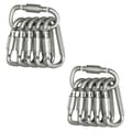 D-ring nyckelring låsande karbinhake i aluminium, multifunktionell krok, starkt låsspänne, 12-pack