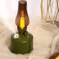 Miniatyrbillede 1 af 8: Retro Lanterne Luftfugter - 280ml Grøn Olielampe Stil Aroma Diffuser med 2 Tågeindstillinger & Dæmpbart Lys