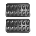 2-pack Nonstick Madeleine Pans, 12-Cavity Baking Sheets, Shell Cake Mold Chocolate Nonstick Bread