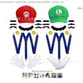 Super Mario Bros Mario og Luigi Hatter Caps Bart