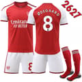 26-27 Arsenal Hjemmebørnefodboldudstyr med strømper nr. 8 Ødegaard No.8 16